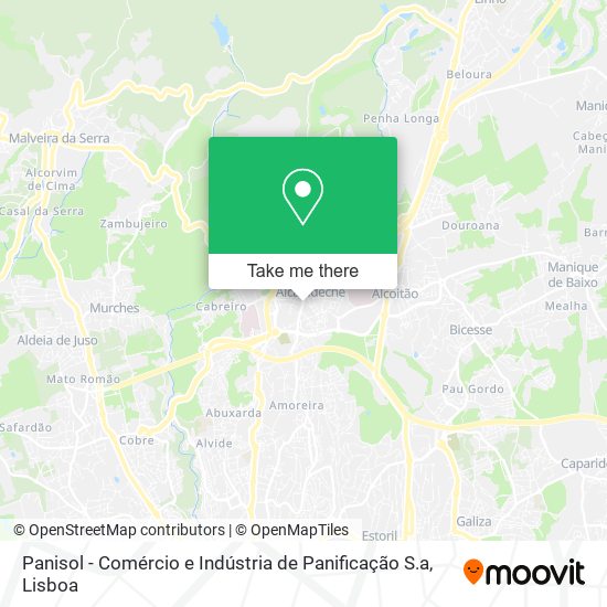 Panisol - Comércio e Indústria de Panificação S.a map