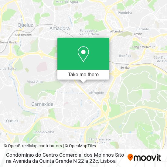 Condomínio do Centro Comercial dos Moinhos Sito na Avenida da Quinta Grande N 22 a 22c mapa