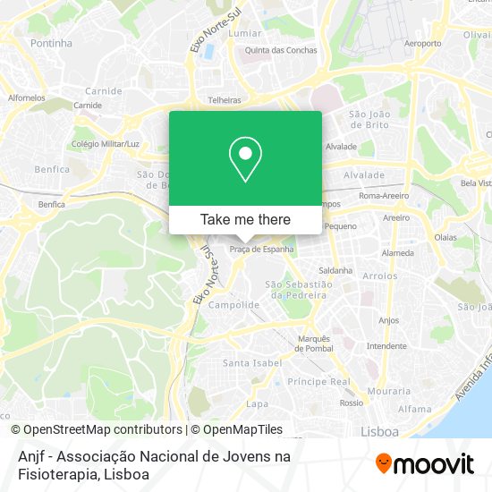 Anjf - Associação Nacional de Jovens na Fisioterapia map