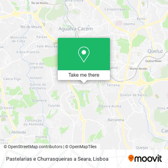 Pastelarias e Churrasqueiras a Seara map