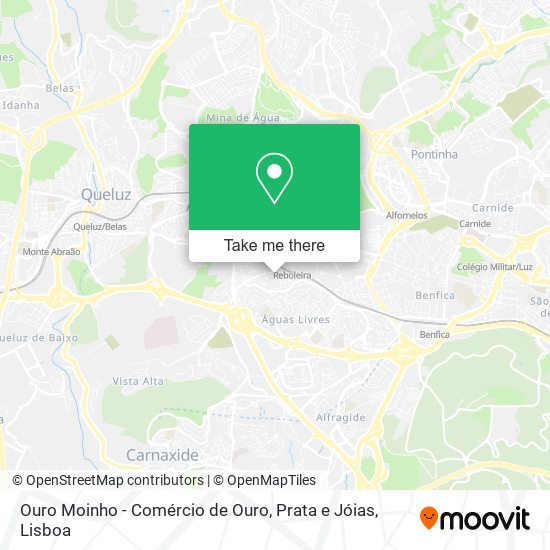 Ouro Moinho - Comércio de Ouro, Prata e Jóias mapa