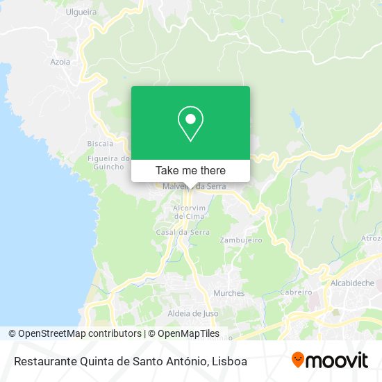 Restaurante Quinta de Santo António map