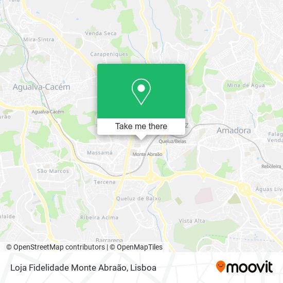 Loja Fidelidade Monte Abraão mapa