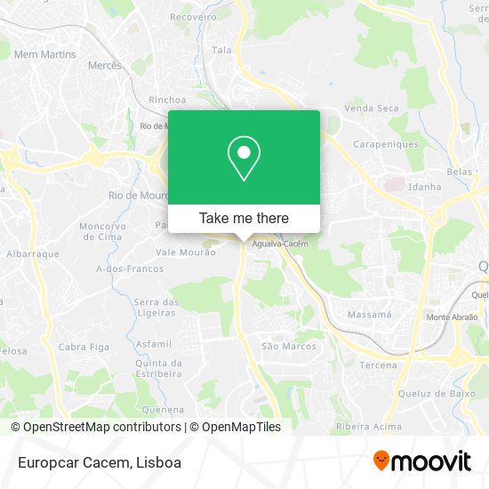 Europcar Cacem map