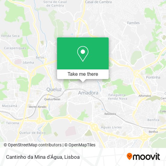 Cantinho da Mina d'Água map