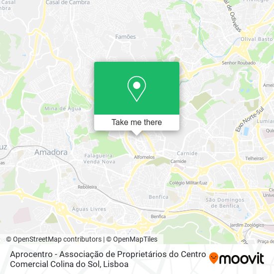 Aprocentro - Associação de Proprietários do Centro Comercial Colina do Sol map