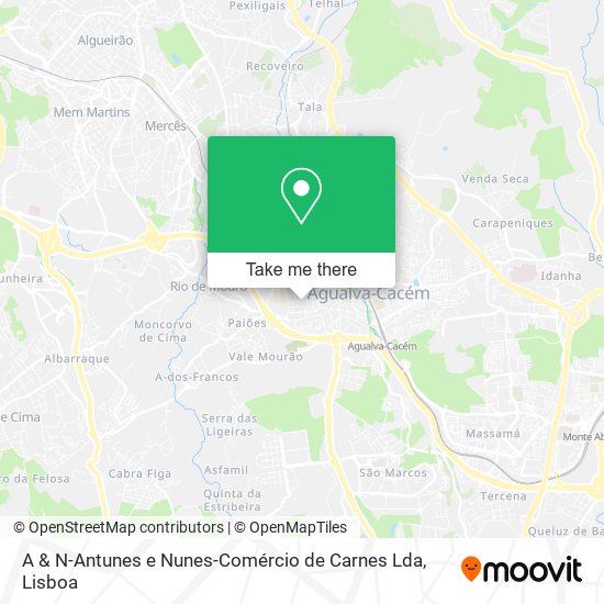 A & N-Antunes e Nunes-Comércio de Carnes Lda mapa