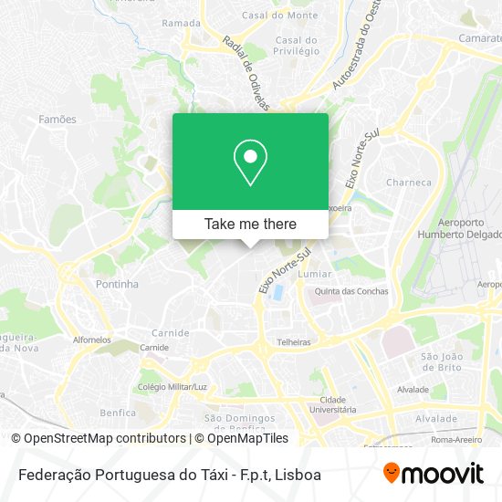Federação Portuguesa do Táxi - F.p.t mapa