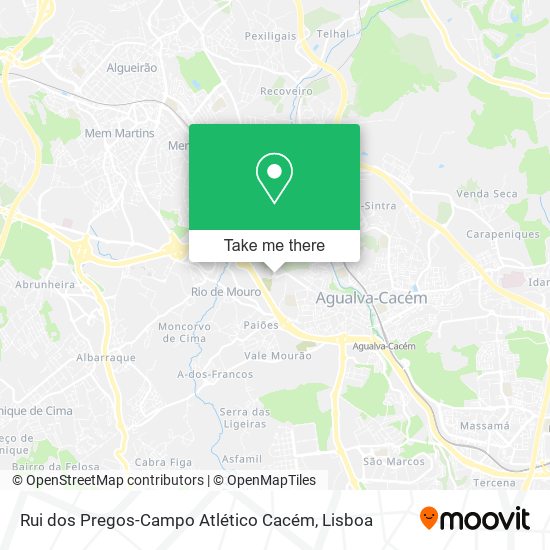 Rui dos Pregos-Campo Atlético Cacém mapa
