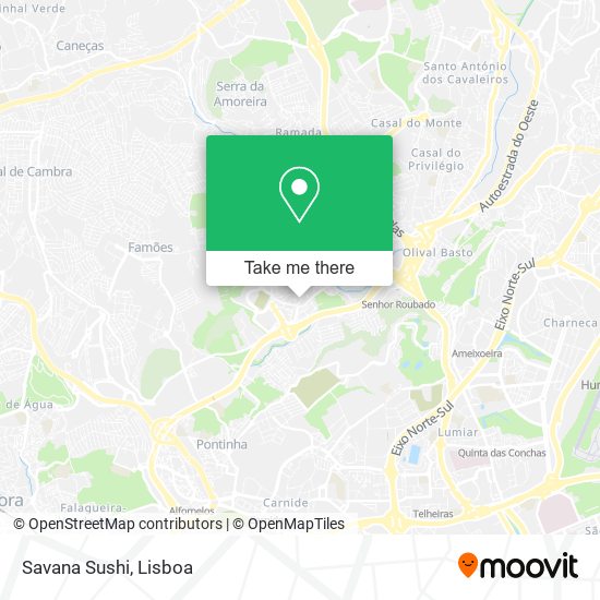 Savana Sushi mapa