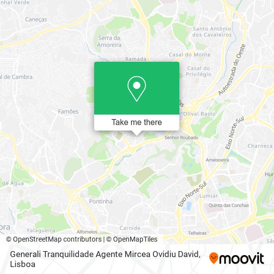 Generali Tranquilidade Agente Mircea Ovidiu David map