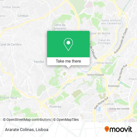 Ararate Colinas mapa