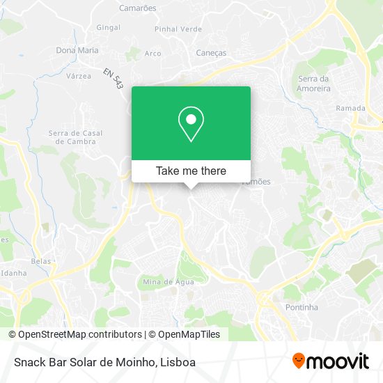 Snack Bar Solar de Moinho map