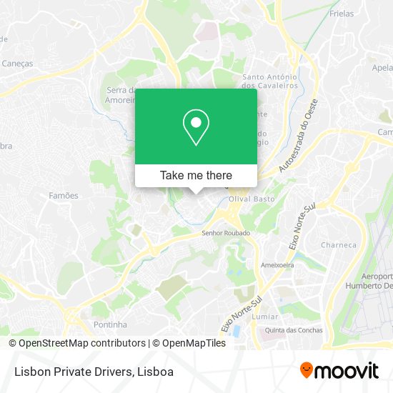 Lisbon Private Drivers map