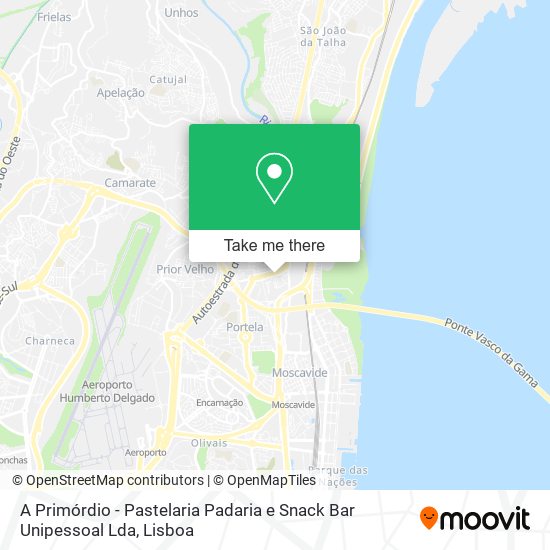 A Primórdio - Pastelaria Padaria e Snack Bar Unipessoal Lda mapa