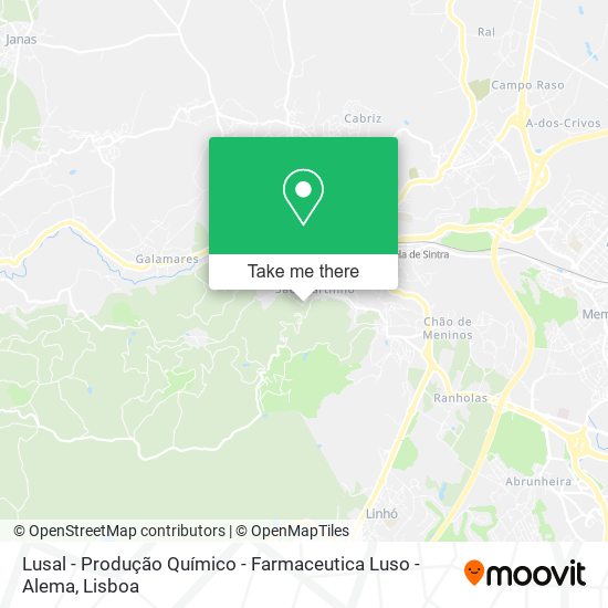 Lusal - Produção Químico - Farmaceutica Luso - Alema mapa