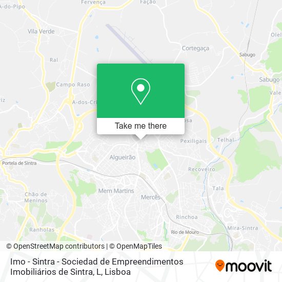 Imo - Sintra - Sociedad de Empreendimentos Imobiliários de Sintra, L map