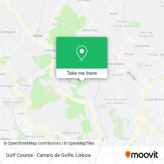 Golf Course - Campo de Golfe mapa