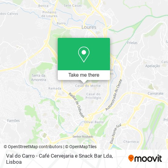 Val do Carro - Café Cervejaria e Snack Bar Lda mapa