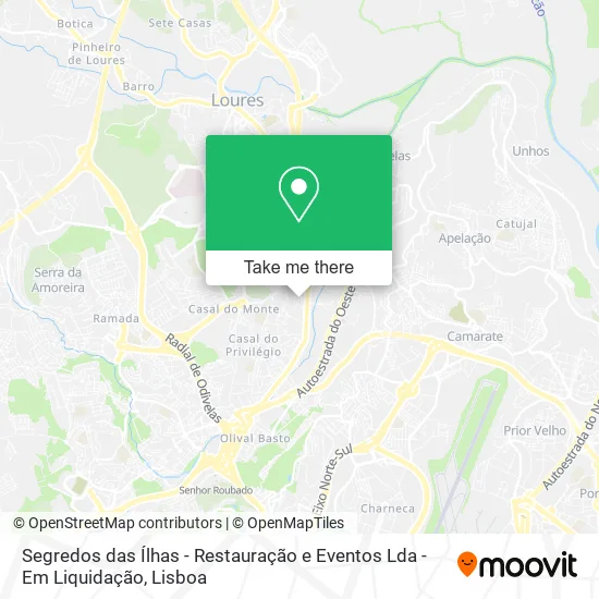 Segredos das Ílhas - Restauração e Eventos Lda - Em Liquidação map