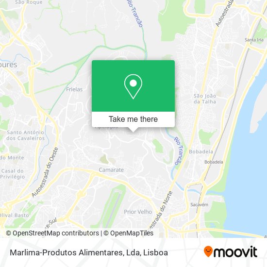 Marlima-Produtos Alimentares, Lda mapa