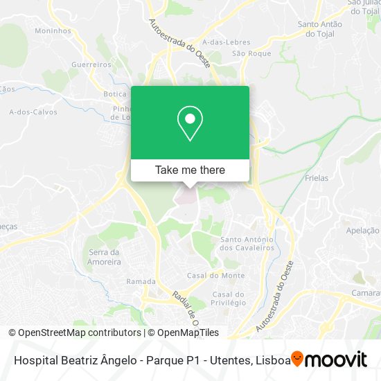 Hospital Beatriz Ângelo - Parque P1 - Utentes map