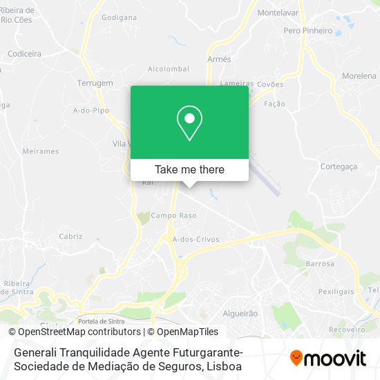 Generali Tranquilidade Agente Futurgarante-Sociedade de Mediação de Seguros map