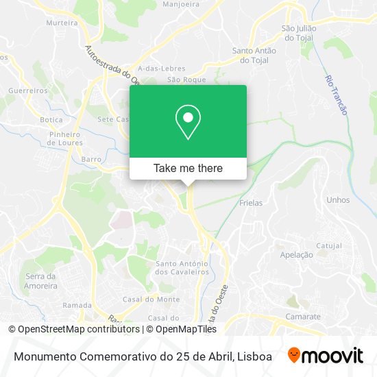 Monumento Comemorativo do 25 de Abril map