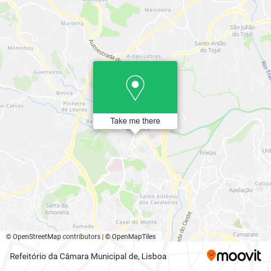 Refeitório da Câmara Municipal de mapa