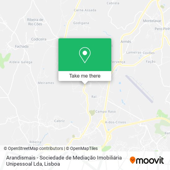 Arandismais - Sociedade de Mediação Imobiliária Unipessoal Lda mapa