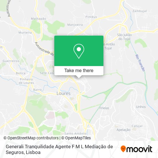 Generali Tranquilidade Agente F M L Mediação de Seguros map