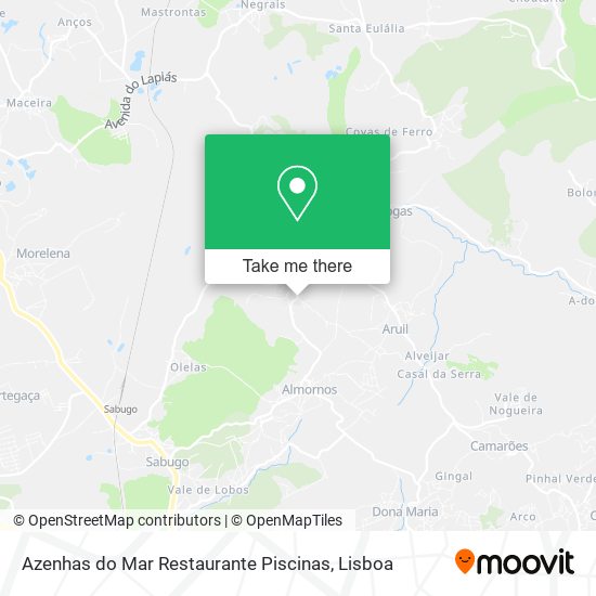 Azenhas do Mar Restaurante Piscinas mapa