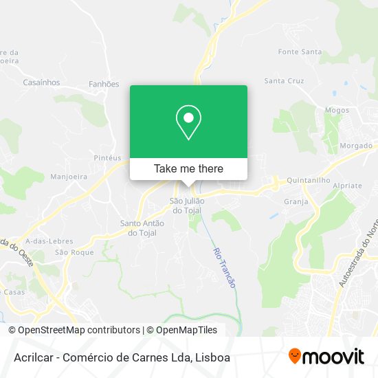 Acrilcar - Comércio de Carnes Lda map