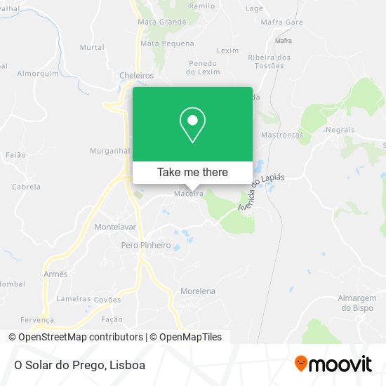 O Solar do Prego mapa