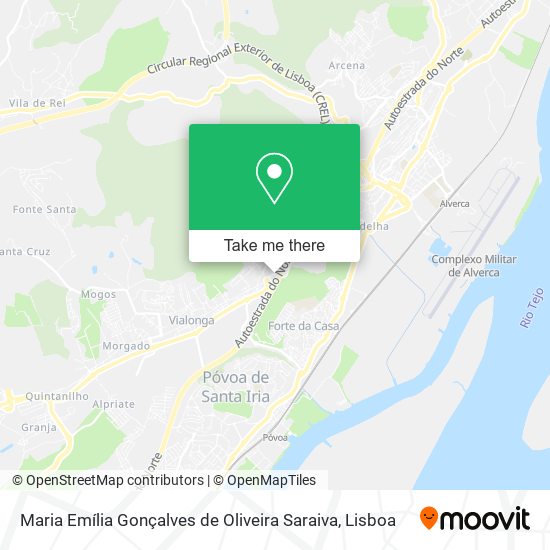 Maria Emília Gonçalves de Oliveira Saraiva mapa
