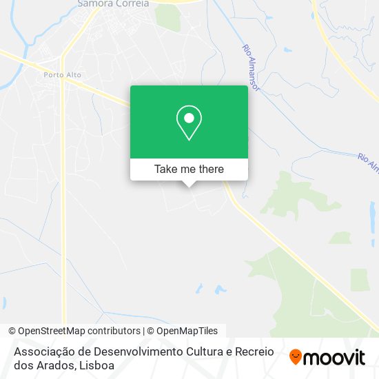 Associação de Desenvolvimento Cultura e Recreio dos Arados mapa
