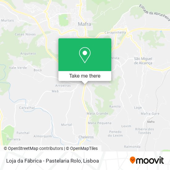 Loja da Fábrica - Pastelaria Rolo mapa