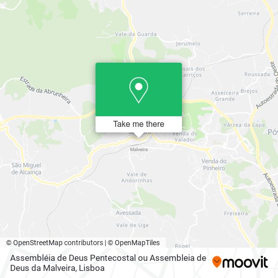 Assembléia de Deus Pentecostal ou Assembleia de Deus da Malveira map