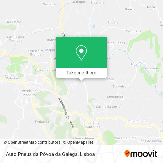 Auto Pneus da Póvoa da Galega mapa