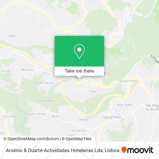 Arsénio & Duarte-Actividades Hoteleiras Lda mapa
