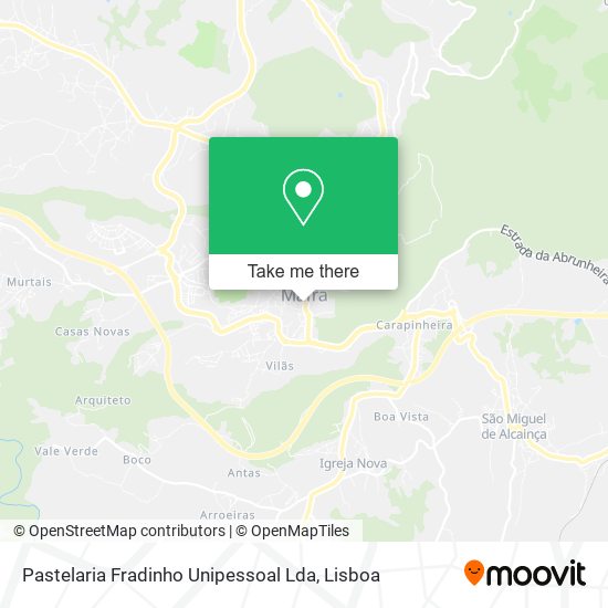 Pastelaria Fradinho Unipessoal Lda mapa