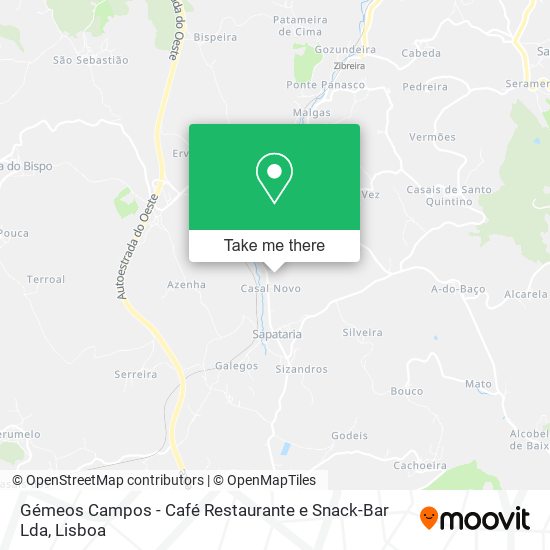 Gémeos Campos - Café Restaurante e Snack-Bar Lda mapa