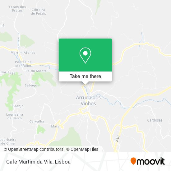 Café Martim da Vila mapa