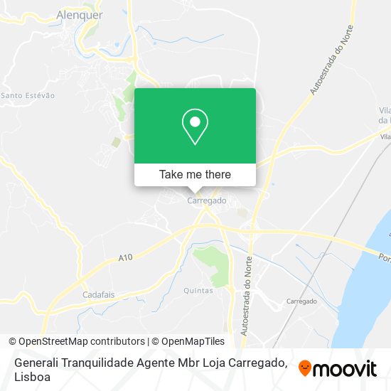 Generali Tranquilidade Agente Mbr Loja Carregado mapa