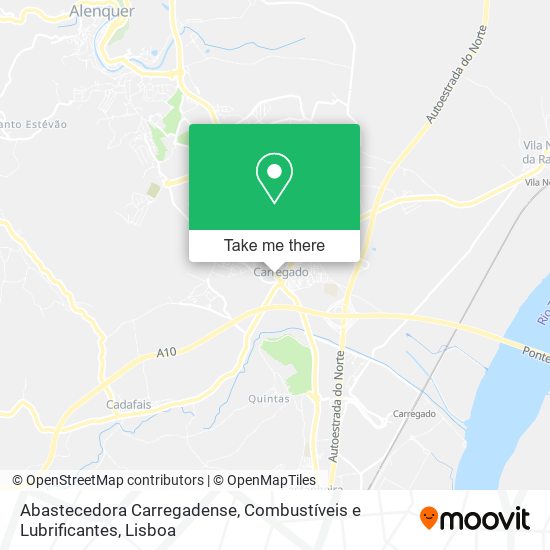 Abastecedora Carregadense, Combustíveis e Lubrificantes mapa