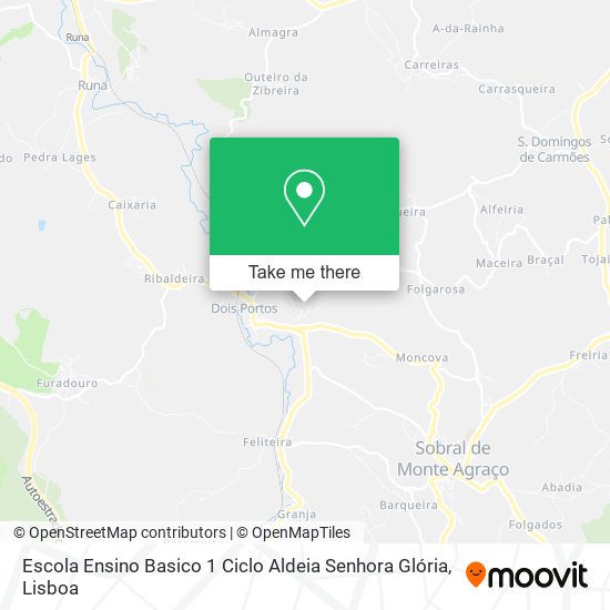 Escola Ensino Basico 1 Ciclo Aldeia Senhora Glória map