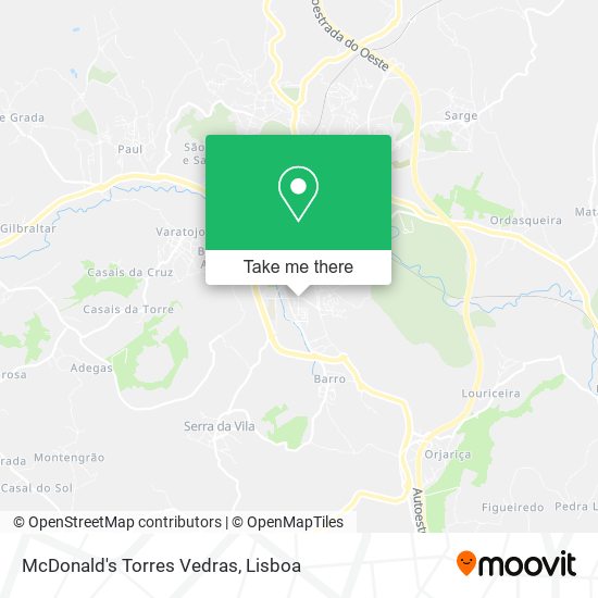McDonald's Torres Vedras map