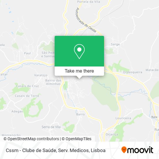 Cssm - Clube de Saúde, Serv. Medicos map