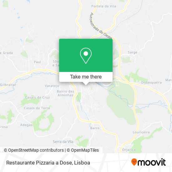 Restaurante Pizzaria a Dose mapa