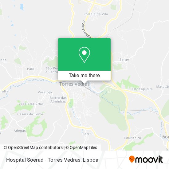 Hospital Soerad - Torres Vedras map